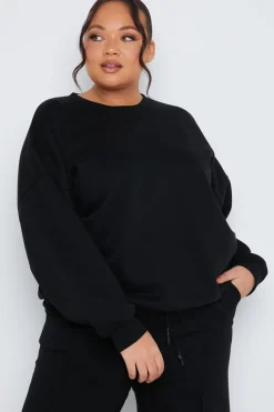 Crew Neck Fleecback Sweater|Fits Discount