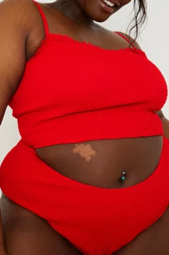 Crinkle High Waist Bikini Bottoms|In the Style New