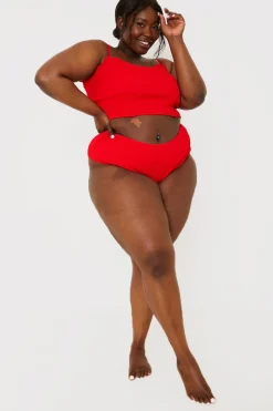 Crinkle High Waist Bikini Bottoms|In the Style New