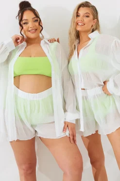 Crinkle High Waisted Floaty Shorts|In The Style New