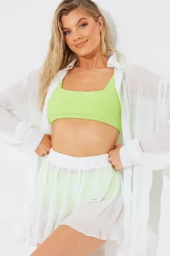 Crinkle High Waisted Floaty Shorts|In The Style New
