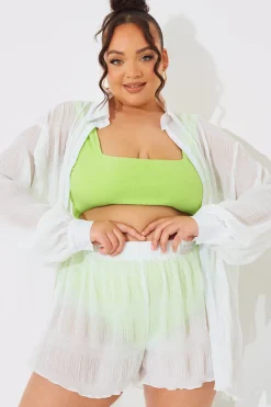 Crinkle High Waisted Floaty Shorts|In The Style New