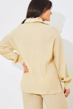 Crinkle Oversized Shirt|In the Style Clearance