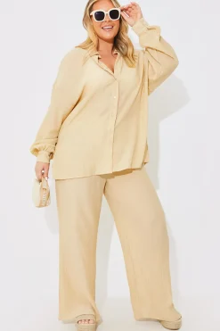 Crinkle Oversized Shirt|In the Style Clearance