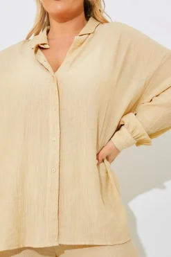 Crinkle Oversized Shirt|In the Style Clearance