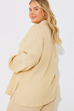 Crinkle Oversized Shirt|In the Style Clearance