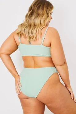 Crinkle Ruched Front Bandeau Bikini Top|In the Style Hot