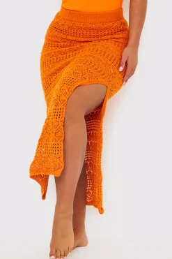 Crochet Midaxi Skirt|In the Style Clearance
