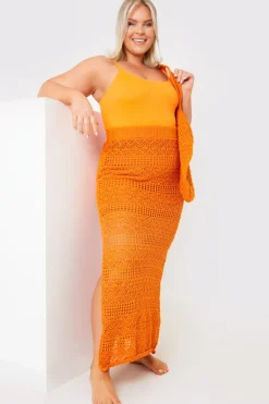 Crochet Midaxi Skirt|In the Style Clearance
