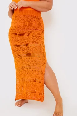 Crochet Midaxi Skirt|In the Style Clearance