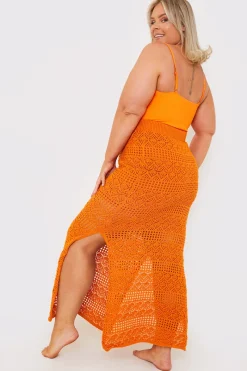 Crochet Midaxi Skirt|In the Style Clearance