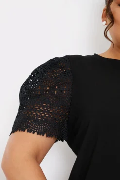 Crochet Sleeve T-Shirt|In the Style Outlet