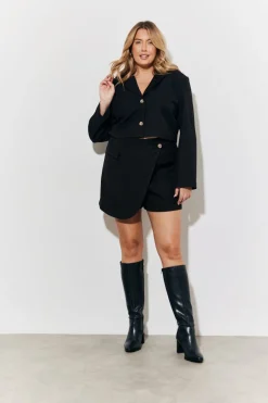 Cropped Tailored Blazer|In The Style New