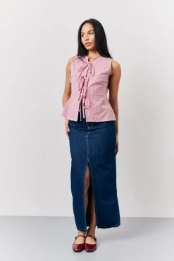 Denim Maxi Skirt|In The Style Outlet