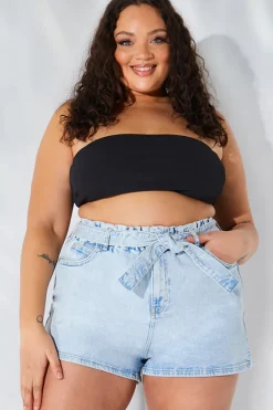 Denim Paper Bag Short|Fits