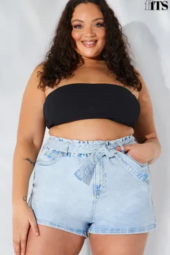 Denim Paper Bag Short|Fits