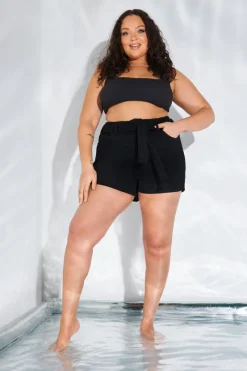Denim Paper Bag Short|Fits