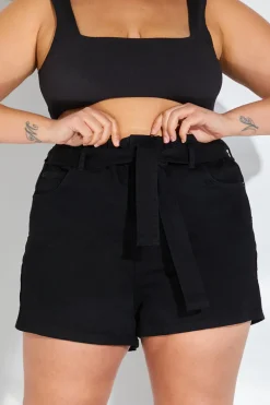 Denim Paper Bag Short|Fits