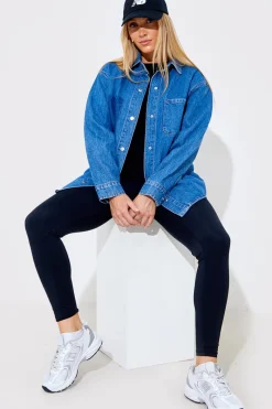 Denim Shirt With Contrast Pocket|In The Style Hot