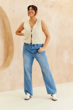 Denim Wide Leg Jeans|In The Style New