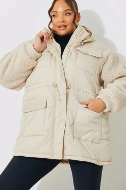 Detachable Hood Borg Puffer Coat|In the Style New