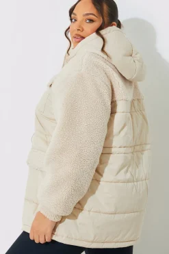 Detachable Hood Borg Puffer Coat|In the Style New