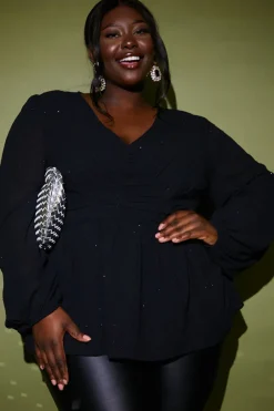 Diamante Embellished Blouse|In the Style Outlet