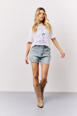 Distressed Denim Shorts|In The Style Online