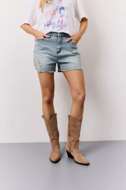 Distressed Denim Shorts|In The Style Online