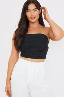 Draped Strapless Corset Top|In The Style Outlet