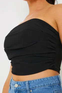 Draped Strapless Corset Top|In The Style Outlet