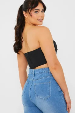 Draped Strapless Corset Top|In The Style Outlet