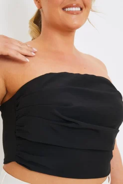 Draped Strapless Corset Top|In The Style Outlet