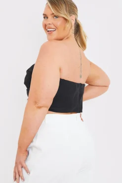 Draped Strapless Corset Top|In The Style Outlet