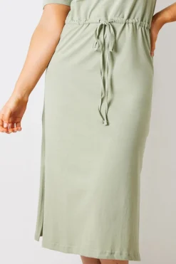 DRAWSTRING WAIST SPLIT HEM TSHIRT DRESS|In the Style