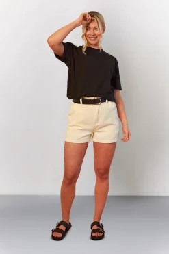 Denim Paper Bag Shorts|In The Style Outlet