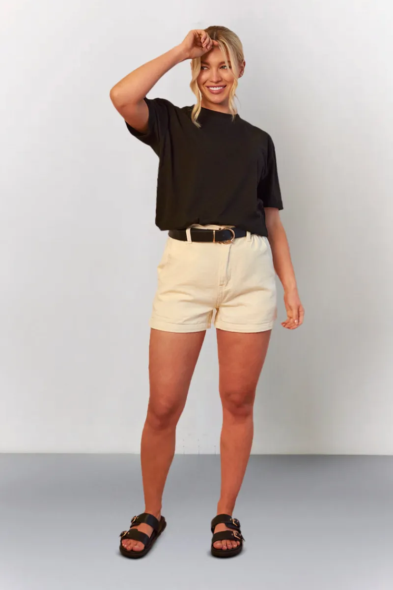 Denim Paper Bag Shorts|In The Style Outlet