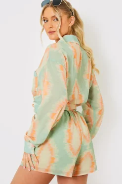 Elasticated High Waist Beach Co-Ord Shorts|In the Style Outlet