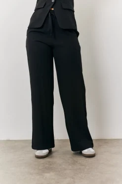 Elasticated Mid Rise Wide Leg Trouser|In The Style