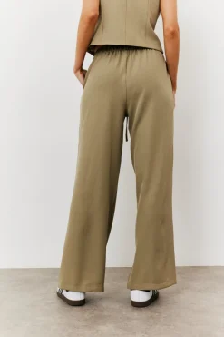 Elasticated Mid Rise Wide Leg Trouser|In The Style