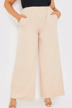 Elasticated Waist Wide Leg Trousers|In the Style