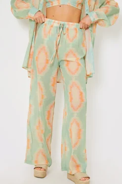 Elasticated Wide Leg Co-Ord Beach Trousers|In the Style Best