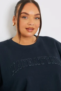 Embroidered Distressed Oversized Sweatshirt|In the Style Clearance