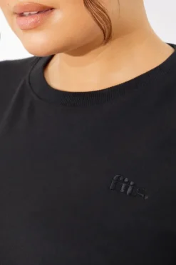 Embroidered Jersey Crew Neck T-Shirt|Fits Sale