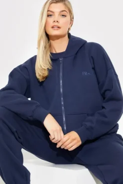 Embroidered Zip Up Jersey Jacket|In the Style Best
