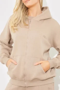 Embroidered Zip Up Jersey Jacket|In the Style Best