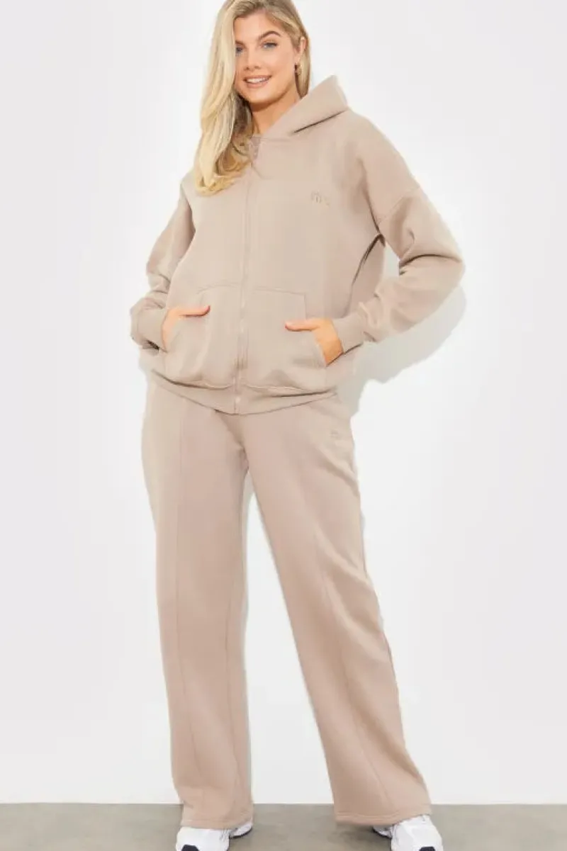 Embroidered Zip Up Jersey Jacket|In the Style Best