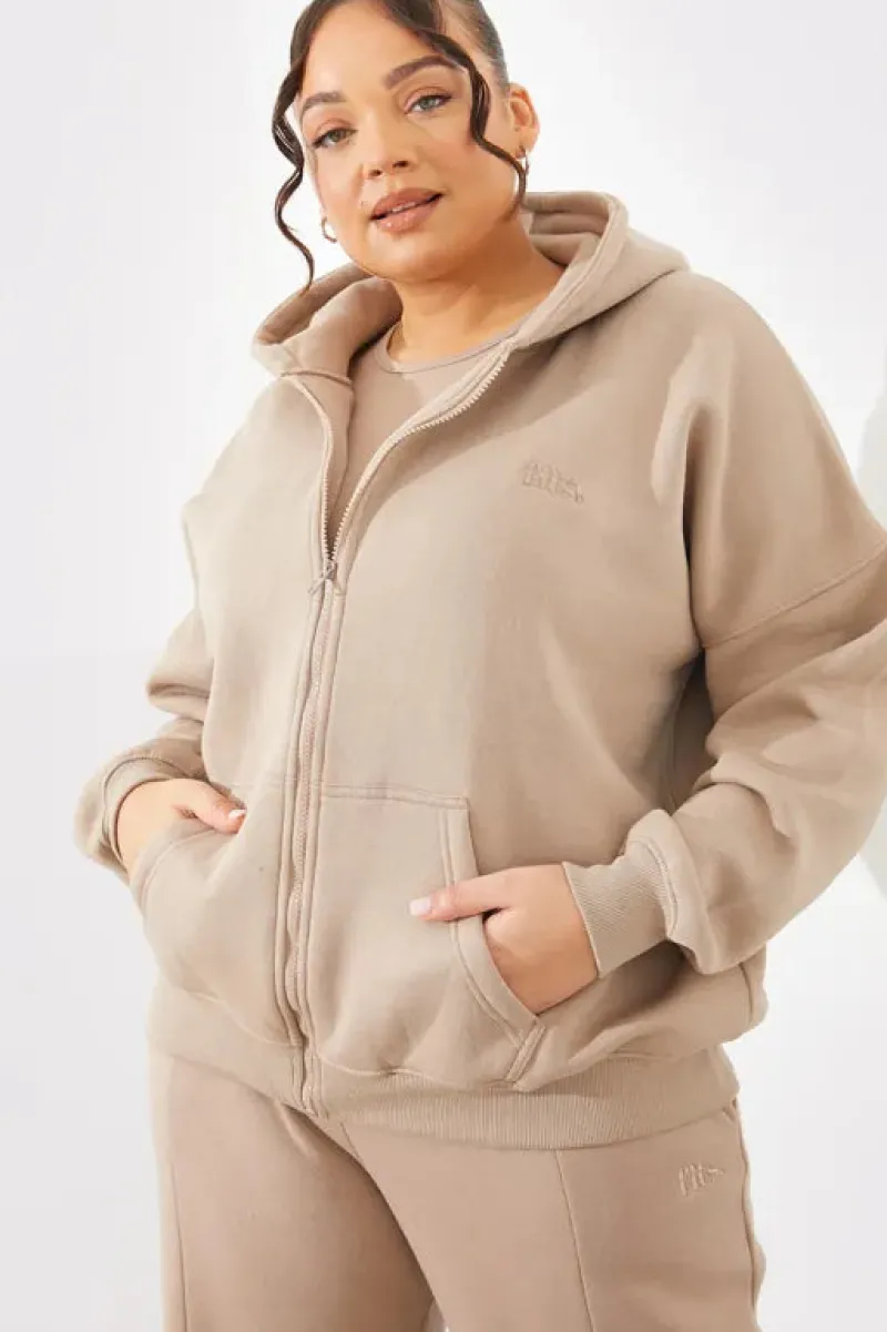Embroidered Zip Up Jersey Jacket|In the Style Best