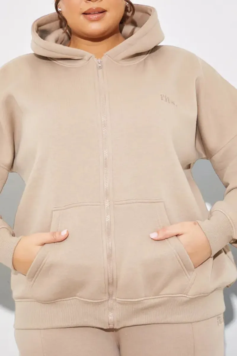 Embroidered Zip Up Jersey Jacket|In the Style Best
