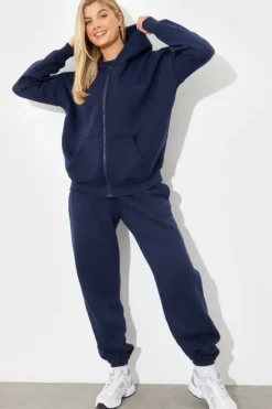 Embroidered Zip Up Jersey Jacket|In the Style Best